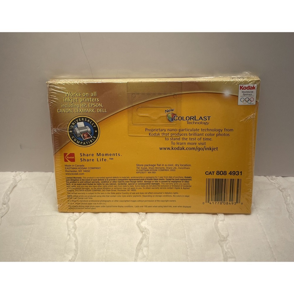 Kodak Ultima Photo Picture Paper 20 Sheets High Gloss 4x6" NEW - Picture 2 of 2